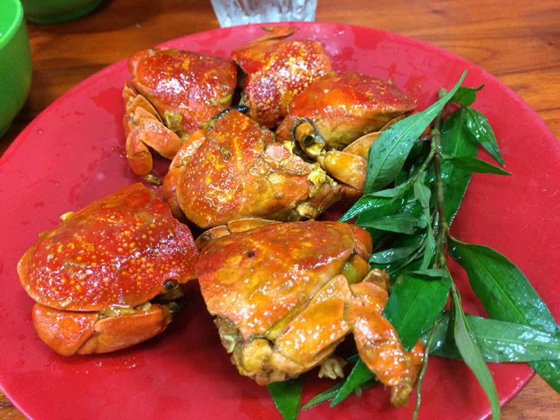 フーコック島の海鮮料理　蟹