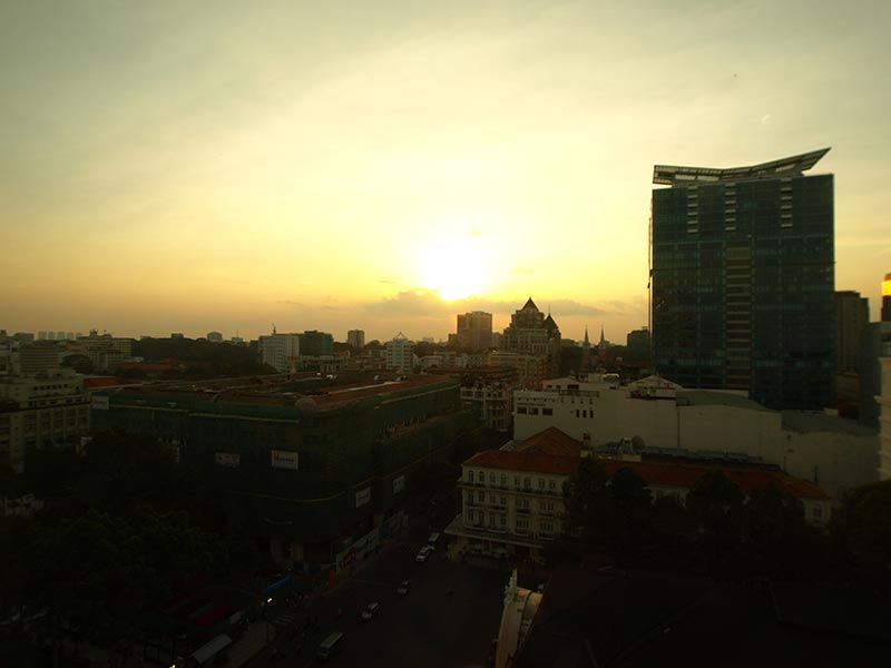カラベルホテル　朝焼けの眺め