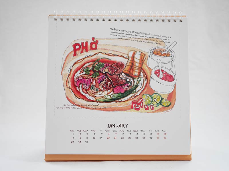 ベトナム料理カレンダー（フォー）