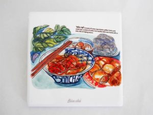 ブンチャーイラストのコースター